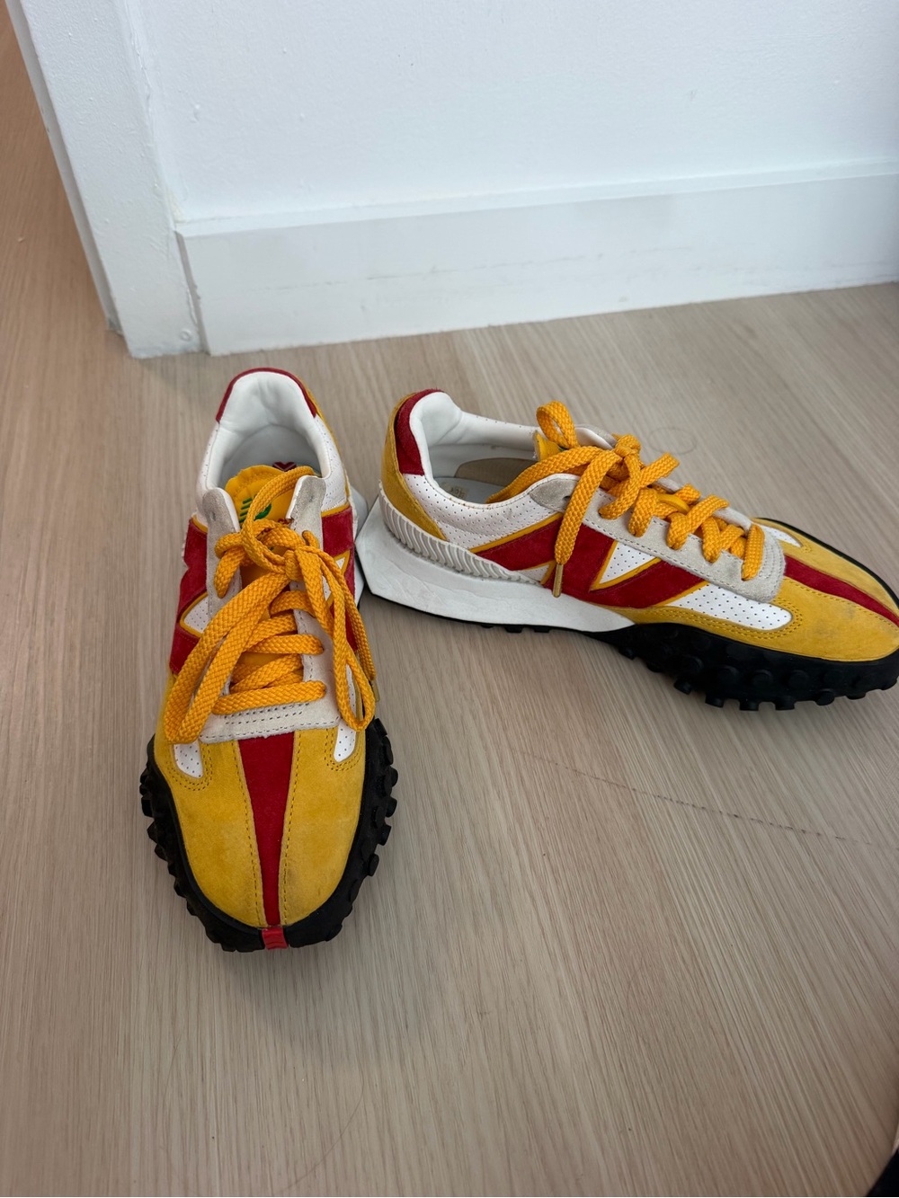 New Balance x Casablanca Women's Athletic Sneakers in Yellow & Red